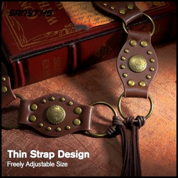 Western Boho Braided Belt Adjustable Tie Closure Faux Leather Festival Style main image 4